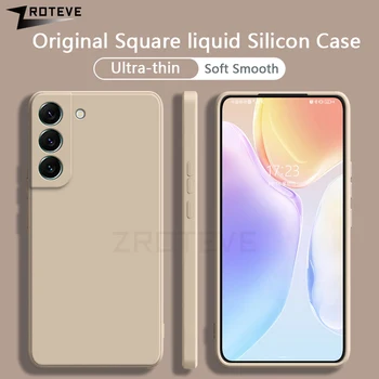 S21 dėklas ZROTEVE kvadratinis skystas silikoninis minkštas dangtelis, skirtas Samsung Galaxy S21 Ultra S22 Plus S 21 FE S21FE smūgiams atspariems telefonų dėklams