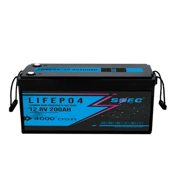 12V 200Ah LiFePO4 baterija SOEC 12.8V įkraunama ličio geležies fosfato baterija Įmontuotas BMS RV EV saulės energijos kaupimui Nuotrauka 2