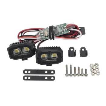 RC automobilių ryškūs LED žibintai Priekinių žibintų prožektorius 1/10 RC vikšrinis ašinis SCX10 90046 Wraith Capra Redcat Gen8 VS4-10 Nuotrauka 1