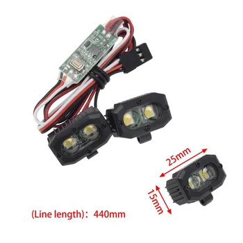 RC automobilių ryškūs LED žibintai Priekinių žibintų prožektorius 1/10 RC vikšrinis ašinis SCX10 90046 Wraith Capra Redcat Gen8 VS4-10 Nuotrauka 5