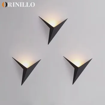 Modernus ir minimalistinis LED trikampis sieninis šviestuvas miegamojo studijos viešbučio kambarys prie lovos LED sieninis šviestuvas veidrodinis priekinis žibintas Nuotrauka 0