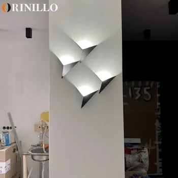 Modernus ir minimalistinis LED trikampis sieninis šviestuvas miegamojo studijos viešbučio kambarys prie lovos LED sieninis šviestuvas veidrodinis priekinis žibintas Nuotrauka 4