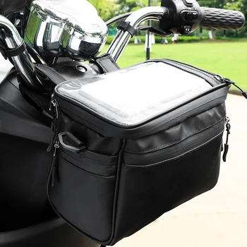 Dviračio vairo krepšys Jutiklinis ekranas Mobiliojo telefono navigacija PVC krepšys universaliam motociklui Motoroleris E-Bike