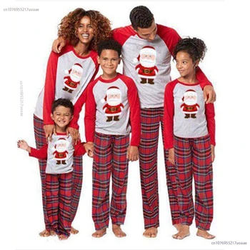 Šeimą atitinkantys drabužiai Kalėdinės pižamos komplektas Baby Boys Girls Tops Kelnės Casual Family Look Tėtis Mama Dukra Sūnus Suderinti drabužius