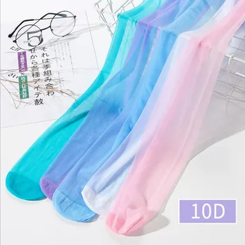 Seksualios kojinės anti hook šilko gundančios pėdkelnės plonos saldainių spalvos kojinės moteriškos skaidrios saldainių spalvos kojinės