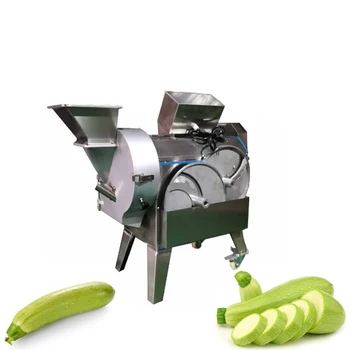 visiškai automatinė dvigubos galvutės daržovių pjaustymo mašina vaisių smulkintuvo pjaustyklė