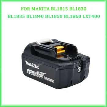3000mAh100% Originali Makita 18V 3.0Ah įkraunama elektrinių įrankių baterija su LED ličio jonų pakeitimu BL1860B BL1860 BL1850 300mAh Nuotrauka 5