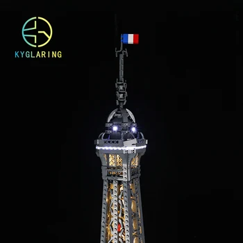 SANDĖLYJE 10307 10001Vnt Visame pasaulyje žinomas pastato modelis Eifelio bokštas su RC šviesos blokais Kaladėlės Gimtadienio kalėdinių dovanų žaislai Nuotrauka 1