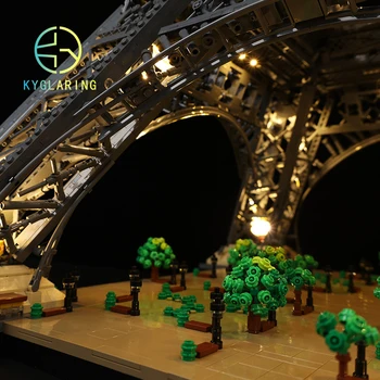 SANDĖLYJE 10307 10001Vnt Visame pasaulyje žinomas pastato modelis Eifelio bokštas su RC šviesos blokais Kaladėlės Gimtadienio kalėdinių dovanų žaislai Nuotrauka 3