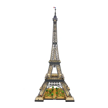 SANDĖLYJE 10307 10001Vnt Visame pasaulyje žinomas pastato modelis Eifelio bokštas su RC šviesos blokais Kaladėlės Gimtadienio kalėdinių dovanų žaislai Nuotrauka 4
