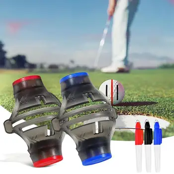 Naujas golfo kamuoliuko linijos žymeklis 360 laipsnių sukimosi piešimo įrankis ir žymių rašiklių rinkinys Šablono lygiavimas Žymėjimo įdėklo įrankių įdėjimas