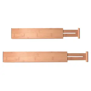 Reguliuojami bambuko stalčių skirstytuvai organizatoriai, spyruokliniai išplečiami virtuvės stalčių separatoriai Medinių stalčių organizavimas