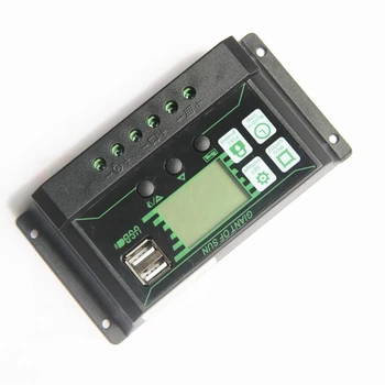 30A 12V 24V dvigubas USB PV reguliatorius švino rūgšties akumuliatoriaus ličio jonų ličio baterijoms Nuotrauka 0