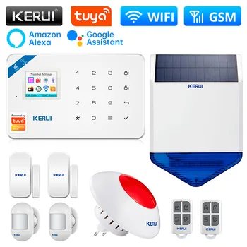 KERUI W181 namų apsaugos sistemos įsilaužimas Tuya Smart WIFI GSM centrinio bloko signalizacijos pultas 