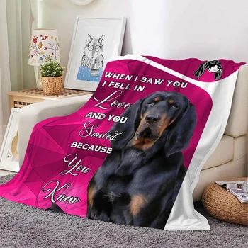 Basset Hound Flanel antklodės Rose Red Diamond Splicing 3D Printed Throw Blanket Office Nap Travel Portable Quilt Dropshipping