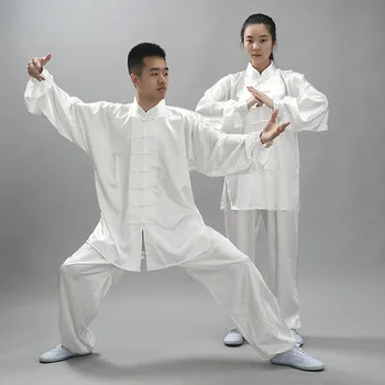 Kung Fu uniforma kinų stilius Tai Chi Solid Vyrai Moterys Wushu kovos menai Rytinė mankšta Bruce Lee Tang kostiumas Aukščiausia kokybė