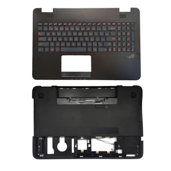 US Apšviesta nešiojamojo kompiuterio klaviatūra, skirta Asus N551 N551JQ N551VW N551JB N551JW N551JX N551ZU N551JK Palmrest viršutinis dangtelis / apatinis pagrindo dėklas