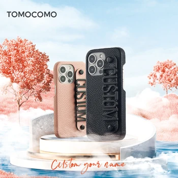Tomocomo odos laikymo dirželis Pasirinktinis pavadinimas Juodas didelis mažas metalinis laiško telefono dėklas, skirtas IPhone15 14 14ProMax 13 12 11Mobilusis telefonas