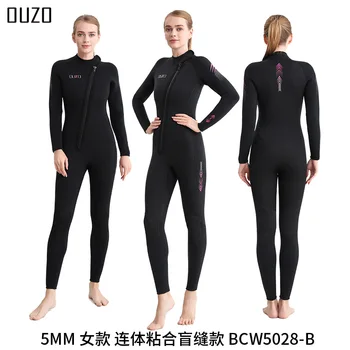 Womens Mens 3mm Neoprene Wetsuit, viso kūno nardymo kostiumas Front Zip Wetman For Diving Snorkeling Surfing Swimming Boading