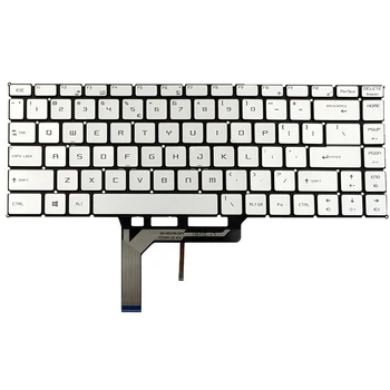 US su apšviesta nešiojamojo kompiuterio klaviatūra, skirta MSI P65 Creator 8RF 8RE 8RD MS-16Q5 su foniniu apšvietimu