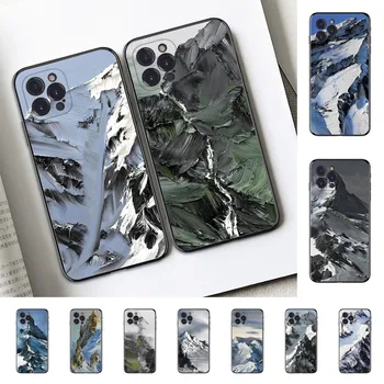 Sniego kalnų peizažas Telefono dėklas, skirtas iPhone 14 11 12 13 Mini Pro XS Max Cover 6 7 8 Plus X XR SE 2020 Funda Shell