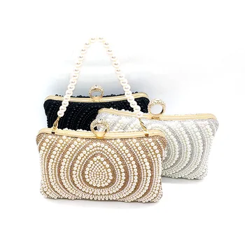 Vintažinis vakarinis krepšys kietos sankabos kalnų krištolo perlų piniginės moterų vakarėlio vestuvių ponios pirštų kryžminis krepšys