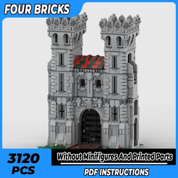 Moc Building Bricks Tvirtovės modelis Raudonosios pilies vartų technologija Moduliniai blokai Kalėdinės dovanos Žaislai vaikams 