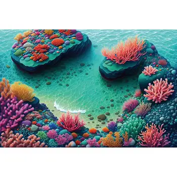 Jūros dugnas Akvariumas Paplūdimys Vandenyno fotografijos fonai Interjero dekoravimas Gimtadienio vakarėlis Vasaros atostogos Atogrąžų pasirinktiniai fonai Nuotrauka 2