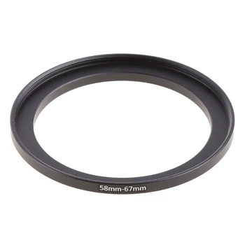 Universal Metal Step Up Rings aliuminio objektyvo adapterio filtras 58mm-67mm Photography L41E Nuotrauka 1