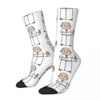 popiežiaus Pranciškaus kojinės Harajuku prakaitą sugeriančios kojinės visą sezoną Ilgos kojinės Unisex dovanų priedai