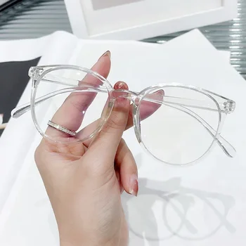 2023 Mėlynos šviesos akiniai Kompiuteriniai akiniai Nauji apvalaus rėmelio akiniai Rėmelis Rėmelis Menas Retro Be laipsnio Akinių rėmelis Gafas De Lectura Nuotrauka 1