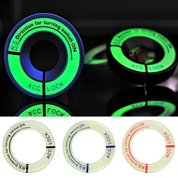 Automobilio uždegimo jungiklis Naktiniai šviečiantys lipdukai Žiedai Pagrindiniai automobilių motociklai 3D lipdukų dekoravimas Fluorescenciniai lipdukai Automobilių priedai