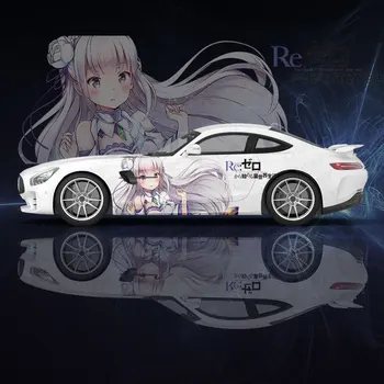 Seksuali anime mergina Re:zero 2vnt automobilio lipdukas universaliam dideliam automobilio lipdukui Automobilio lipdukas Univers automobilio kėbulo lipdukų dekoravimui Nuotrauka 1