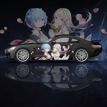 Seksuali anime mergina Re:zero 2vnt automobilio lipdukas universaliam dideliam automobilio lipdukui Automobilio lipdukas Univers automobilio kėbulo lipdukų dekoravimui Nuotrauka 2