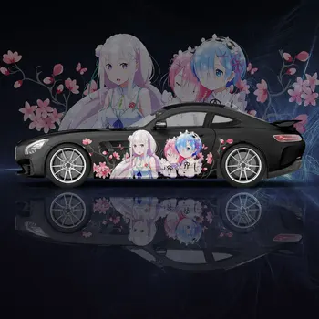 Seksuali anime mergina Re:zero 2vnt automobilio lipdukas universaliam dideliam automobilio lipdukui Automobilio lipdukas Univers automobilio kėbulo lipdukų dekoravimui Nuotrauka 4