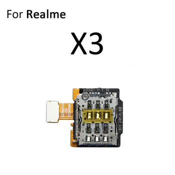 Sim kortelių lizdų laikiklio plokštės lankstus kabelis, skirtas OPPO Realme X3 Super Zoom X50 x50m 5G remonto dalims Nuotrauka 1