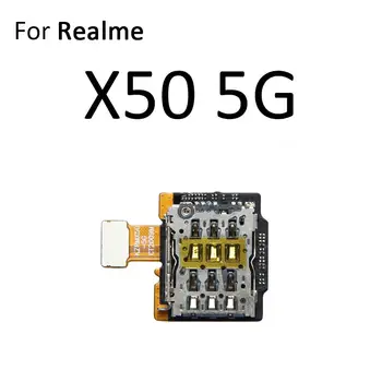 Sim kortelių lizdų laikiklio plokštės lankstus kabelis, skirtas OPPO Realme X3 Super Zoom X50 x50m 5G remonto dalims Nuotrauka 3