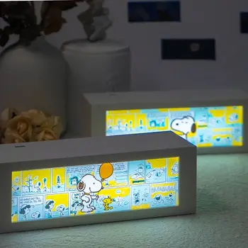 Snoopy darbalaukio atmosfera Mieganti šviesa Įkraunama dekoracija Mielas kūdikio miegamasis LED naktiniai žibintai Namų dekoras Gerai išsimiegokite