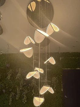liukso klasės šviestuvas Akrilo ašmenys Laiptai Ilgas šviestuvas Moderni paprasta atmosfera Palėpės kavinė Restoranas Lempa Vila Šviestuvas Nuotrauka 3