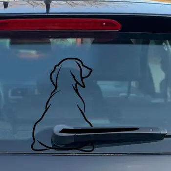 Juokingas šuo Uodegos valytuvas Lipdukas Automobilio lipdukas Automobilio galinis priekinio stiklo valytuvas Šuniukas Art Decals Automobilio lipdukas Asmeninis dekoras Nuotrauka 3