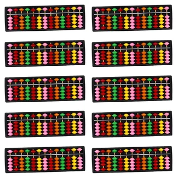 10X Nešiojamas plastikinis Abacus aritmetinis Abacus skaičiavimo įrankis