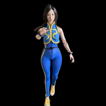 JO21X-60 1/6 Scale Chun Li Moteriškos pėdkelnės Smėlinukas Kombinezonas Soldier Cosplay kostiumo modelis Fit 12'' Veiksmo figūrėlė Kūnas