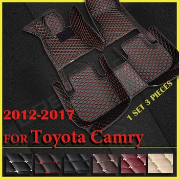Automobiliniai grindų kilimėliai Toyota Camry 2012-2017 2013 2014 2015 2016 Custom Auto Foot Pads Automobile Carpet Cover salono aksesuaras