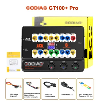 GODIAG GT100+ GT100 Pro OBDII ECU išsiveržimo dėžutė su elektroniniu srovės ekranu ir CANBUS protokolo diagnostikos programavimo raktu Nuotrauka 0