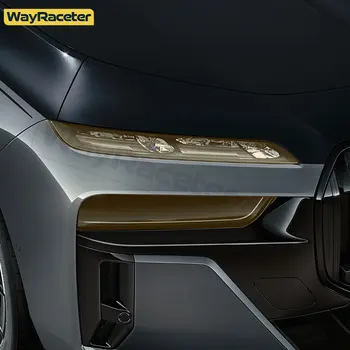 Automobilio priekinių žibintų apsauginė plėvelė Dūmų juodo atspalvio vinilo skaidrus TPU lipdukas skirtas BMW 7 serijai 2023 2024 G70 i7 nauji 7 priedai Nuotrauka 1