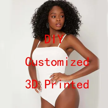 MCDV-VIP Link Tops Pasidaryk pats 3D spausdintas seksualus vasaros moterų paplūdimio maudymosi kostiumėlis Vientisas maudymosi kostiumėlis