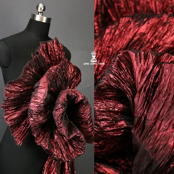 Rankomis susukta virvės raukšlė Netaisyklinga plisuota audinio tekstūra Forma Dekoratyvinis fonas Scenos kostiumų dizainerio audiniai