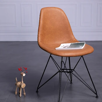Viengulės valgomojo kėdės Svetainė Prabangus odinis metalas Mobilus kempingo dizainas Valgomojo baldai ir kėdžių komplektas Žaidimų kėdė