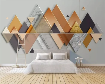 beibehang Individuali mada šviežias minimalistinis geometrinis fonas 3D grafika dekoratyviniai tapetai papel de parede 3d sieninis popierius