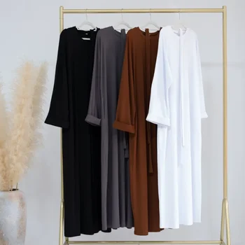 Moteris Ramadano musulmonų mados suknelė Dubajus Abaya Moterys Turkijos Abayas Islamo suknelės Kaftans moters maldos drabužiams Musulmans Nuotrauka 2